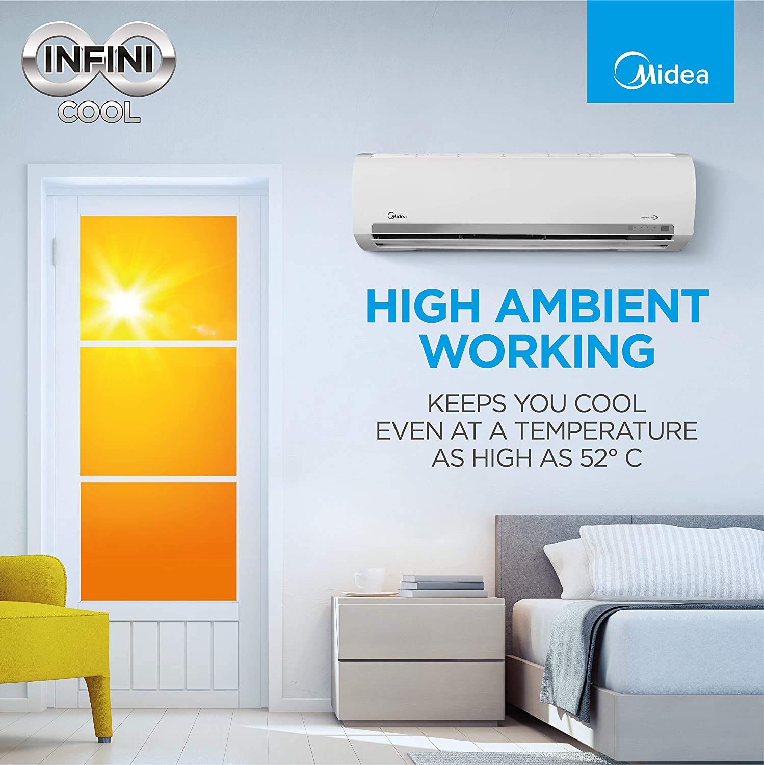 Buy Midea 2 Ton 3 Star Inverter Split AC – SANTIS PRO-X DLX