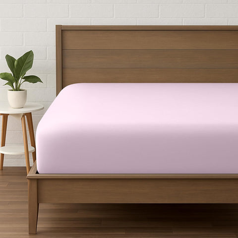 LINEKART Single Fitted Sheet – Ultra Soft 1800TC Double Brushed Microfiber, Deep Pocket Fits Mattresses up to 40cm – 1 Piece - White