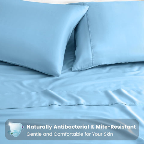 LINENCART 100% Bamboo Pillowcase Queen Size Set of 2 - Breathable Cooling for Hot Sleepers and Night Sweats- Silky Soft Pillowcases with Envelope Closure - (Black 51x76cm)
