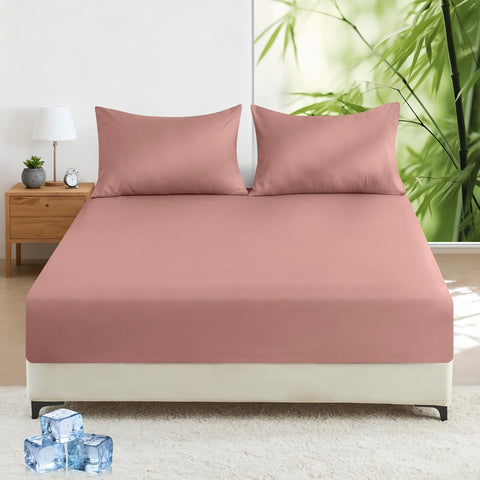 LINEKART Queen Fitted Sheet – 100% Vintage Washed Cotton