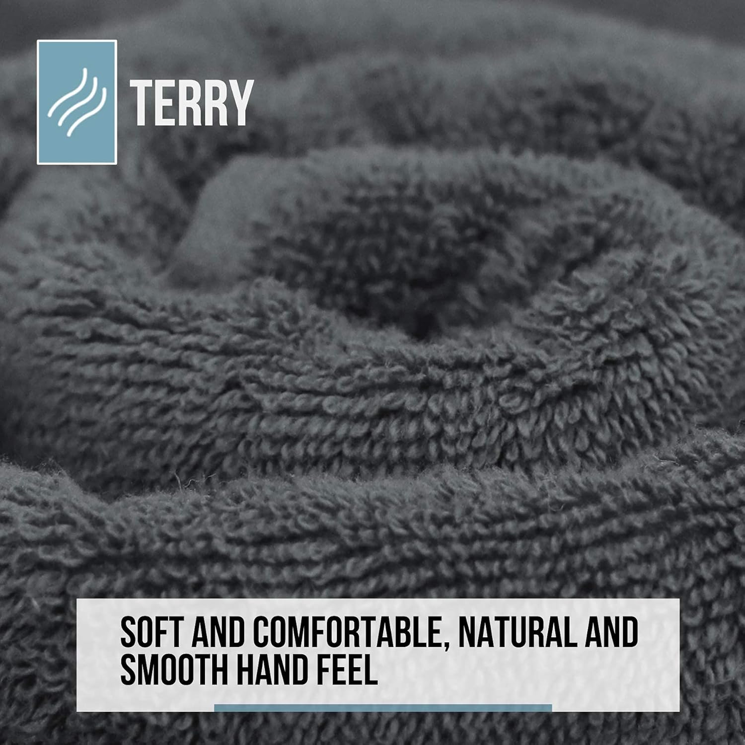LINENOVA 100% Cotton Face Washer Towel (10 Pack) - Ultra-Soft, 500GSM Highly Absorbent Quick Dry - Great Value Ribbon Gift Pack - Perfect for Hotel, Gym, Spa, Kitchen - 30x30cm - Charcoal