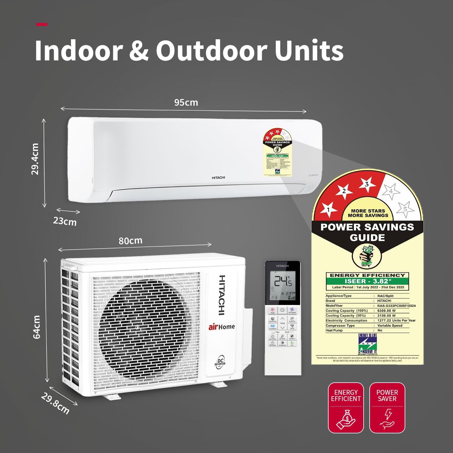 Buy Hitachi 2 Ton Split AC – Model HIT-20-INV