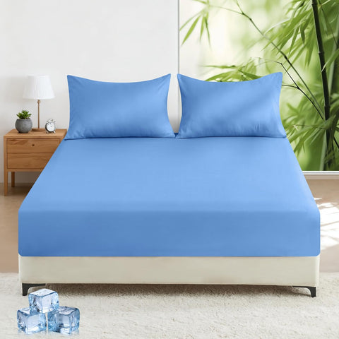 LINEKART Queen Fitted Sheet – 100% Vintage Washed Cotton