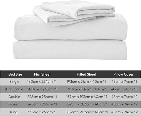 LINENOVA Vintage Washed King Sheet Set - 4 Piece Premium 2000TC Ultra-Soft Microfiber Bed Sheets - Cotton-Like Texture - Breathable and Soft- Sheets & Pillowcases (King, White)