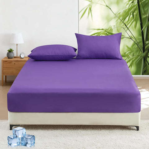 LINEKART Queen Fitted Sheet – 100% Vintage Washed Cotton