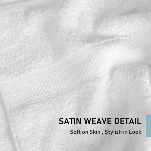 LINENOVA 4 Pack Bath Towels Set 68x132cm, 100% Combed Cotton Premium Towels for Bathroom, 550GSM Softness Quick Dry and Absorbent Adult Towels for Daily Use, White