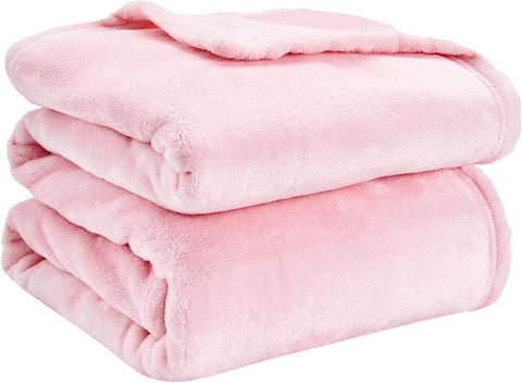LINENCART Fleece Throw Blanket 127x152cm Charcoal, Soft Flannel Microfiber Plush Blanket, Lightweight Cozy Couch Blanket for Sofa Bed Travel All Seasons