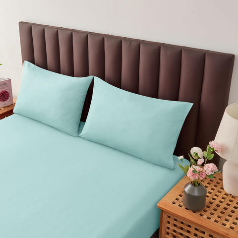 LINENCART Luxury Cotton Blend Pillowcases (Set of 2) - Queen 51x76cm, Envelope Closure Soft and Breathable Pillowcases Set- Burgundy