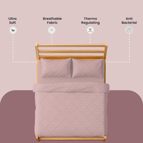 LINENCART Bamboo King Size Bedsheet with 2 Pillow Covers | 100x106 in | 300 TC Floral Printed Bedsheet for Double Bed King Size | Ultra Soft & Anti-Microbial King Size Bed Sheet | Pack of 1, Aqua Blue