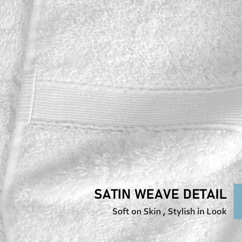LINENOVA 4 Pack Bath Towel Set 68x137cm, 100% Combed Cotton Towels for Bathroom, 650GSM Ultra Soft & Highly Absorbent Bathroom Shower Towels for Gym, Hotel & Spa - White