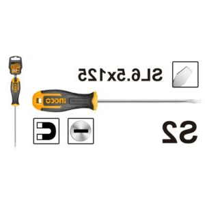 Truliving_Hand Tools & Hardware-Screwdriver & Screwdriver Set-Tools & Hardware-INGCO Slotted Screwdriver HS686125 | 1pcs screwdriver with 1pcs plastic hanger