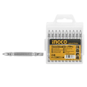 Trueliving_Power Tools Accessories-Screwdriver Bit Sets-Tools & Hardware-INGCO Screwdriver bit SDB21HL133 65mm, PH2+SL6.0, double end bit, 10pcs/set