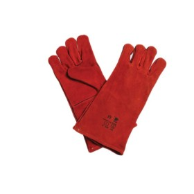 Trueliving_Red Split Welding Gloves with Lining Size   ----    16, 18