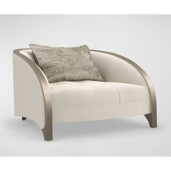 Trueliving Luxurious Light Single Seater Sofa Linen Finish H 30'' x W 31'' x D 30''