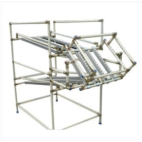 Trueliving_Fifo Flow Racking Maintain first in first out. Aluminium wheels for impact protection