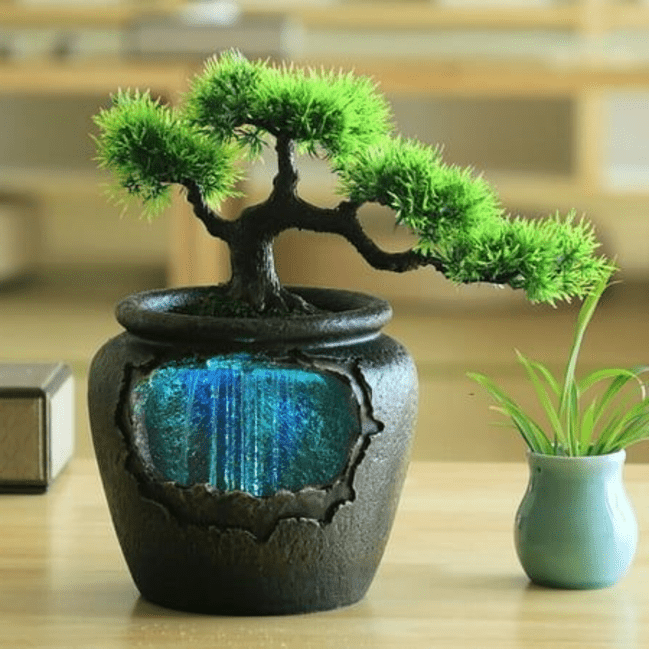 Trueliving Black Tree Luxury Water Fountain Table Top ‎13L x 13W x 21H Centimeters
