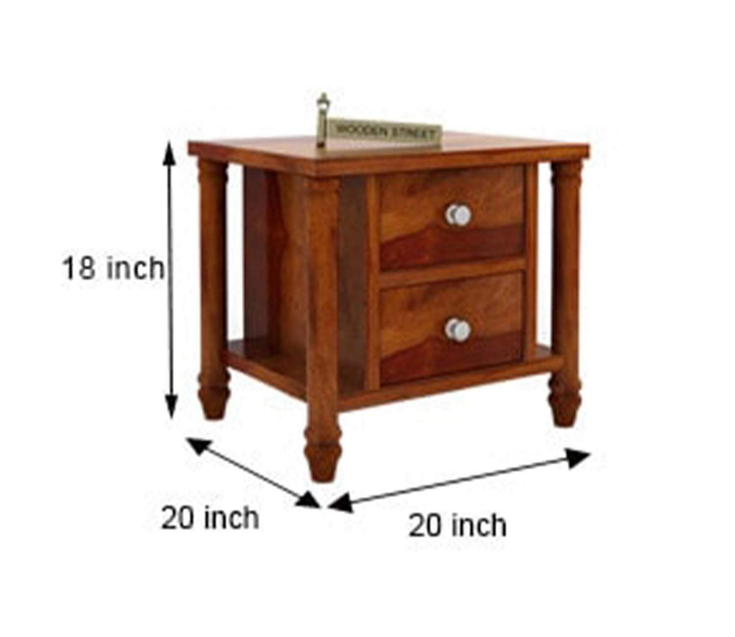 Ornat Bedside Table (Honey Finish)