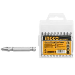 Trueliving_Power Tools Accessories-Screwdriver Bit Sets-Tools & Hardware-INGCO Screwdriver bit SDB11PH223 50mm, PH2, S2 industrial steel, 10pcs/set
