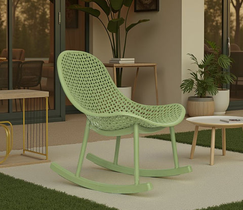 Blossie Designer Outdoor Reclining Chair – Durable & PP (Green)
