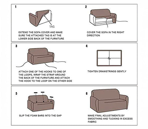 Misor Printed Polyester Spandex 3 Seater Sofa Cover (Teal)