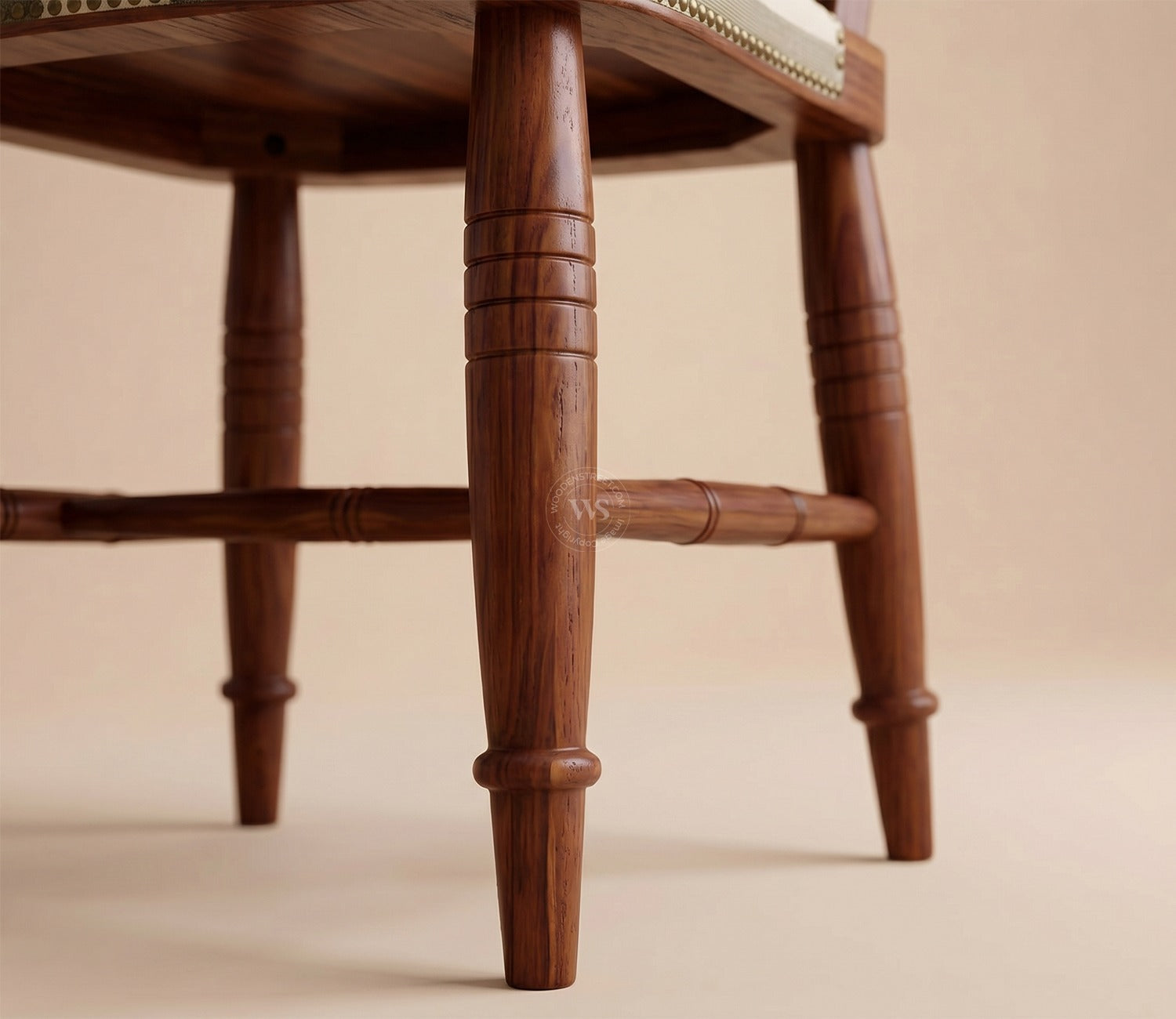 Misha Sheesham Wood Dining Chair (Teak Finish)