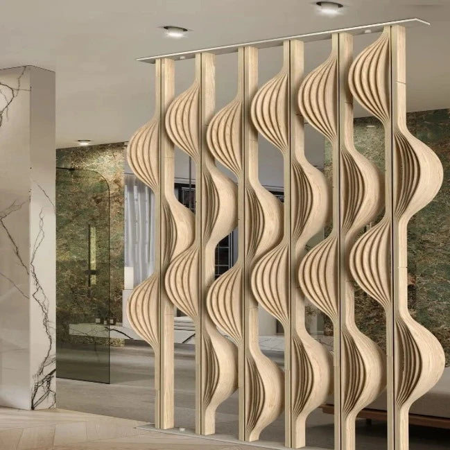 Trueliving Luxury Wooden White Partition of Room 80" Width: Height: 72"