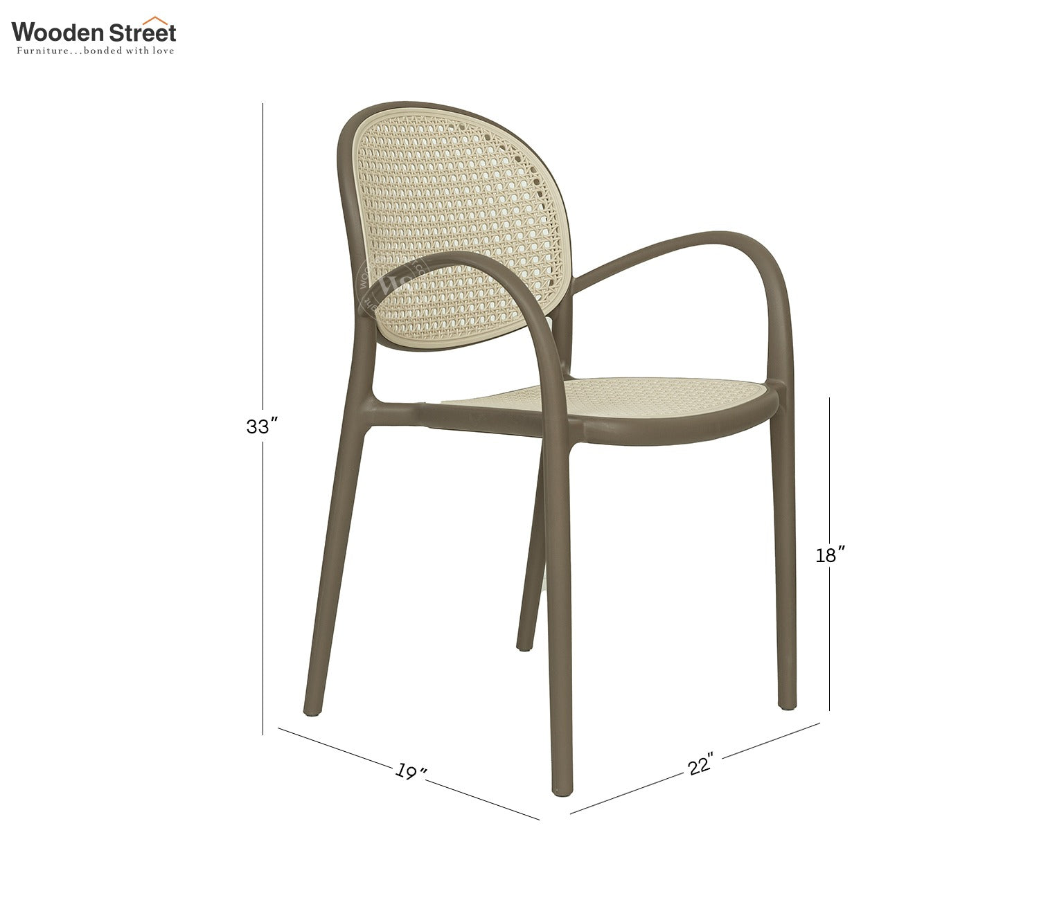 Avelis Premium Outdoor Chair with Rattan-Style Weave & PP Durability (Grey)