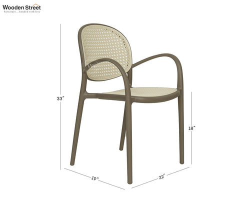 Avelis Premium Outdoor Chair with Rattan-Style Weave & PP Durability (Grey)