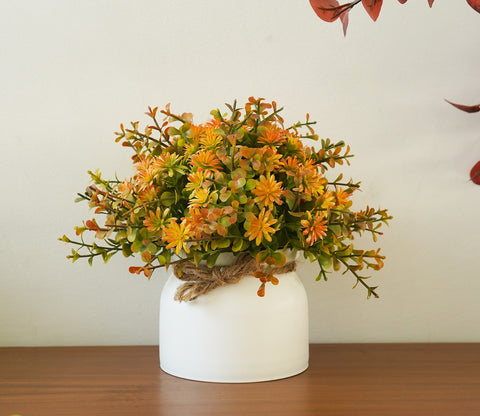 Magnificat Artificial Flowers With Pot (Orange)