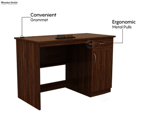Ignite Premium Engineered Wood Study Table With Multiple Storage Space (Columbian Walnut Finish)