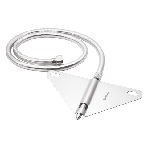 Truliving_Jet Spray 304-Grade Triangle Nozzle with 1 Meter Tube Metal Silver