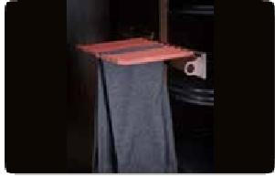 Trueliving_SOFT CLOSE MOCHA SIDE MOUNTED TROUSER RACK. 350*455*115 Dark