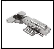 Trueliving_CLIP ON Silver HINGES 2D  MS (SOFT CLOSE) *0crank