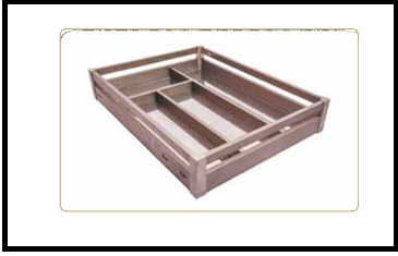Trueliving_MATTEE CHAMPAGNE CUTLERY BASKET - 4” *15" 380  MM/450M Cabinet