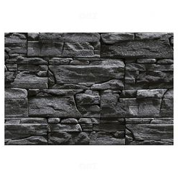 Trueliving_Sunhearrt Vinus Black Textured 450 mm x 300 mm Ceramic Elevation Tile_Price-44_Per Sq Ft.