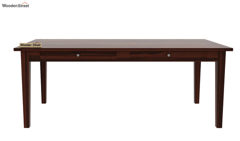 Mcbeth 8 Seater Dining Table With Storage (Walnut Finish)