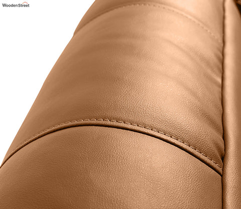 Valencia Motorized Leatherette Three Seater All Seat Recliner (Brown Upholstery)