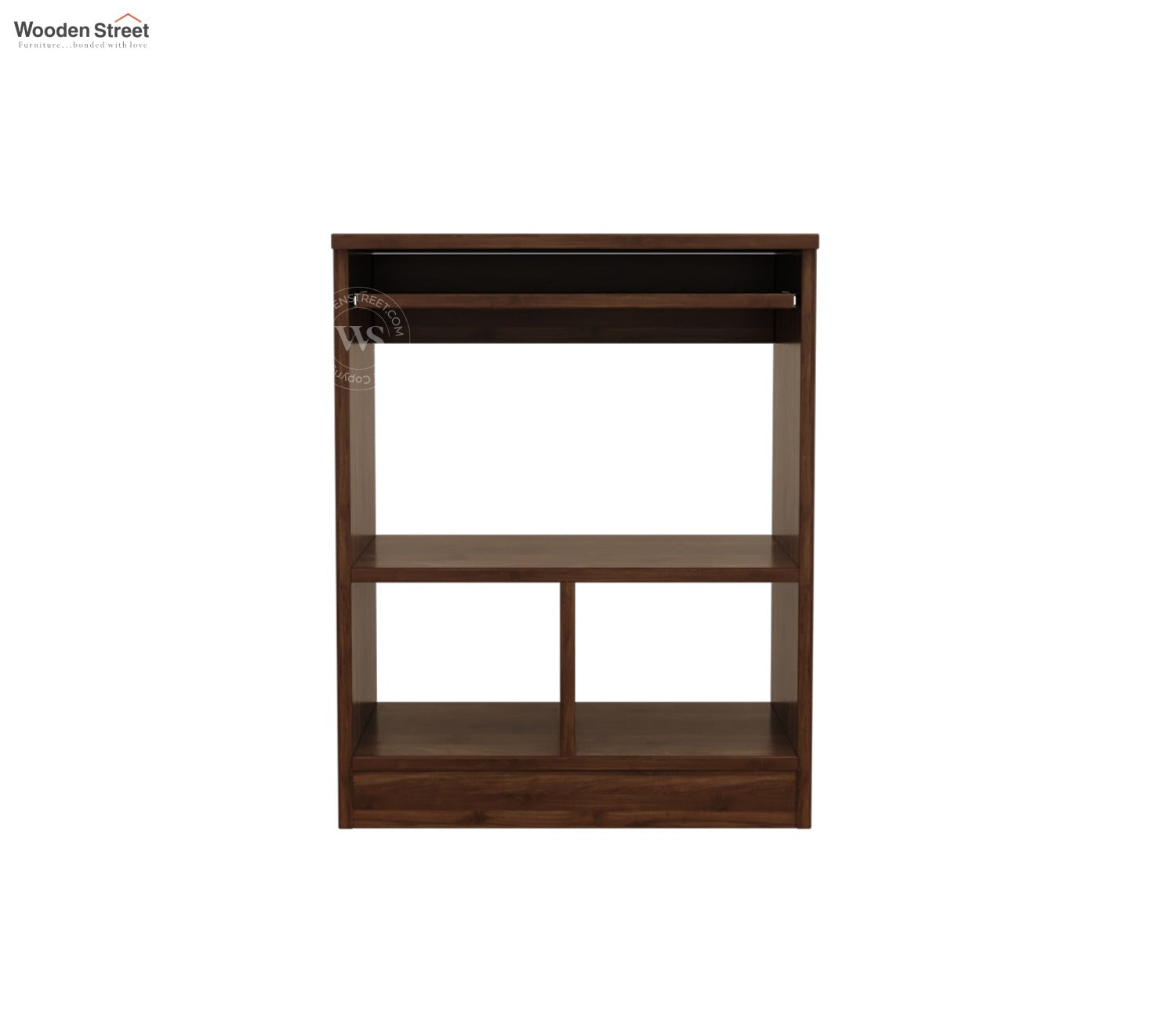 Prism Engineered Wood Study Table With Sectioned and Shelf Storage (Columbian Walnut Finish)