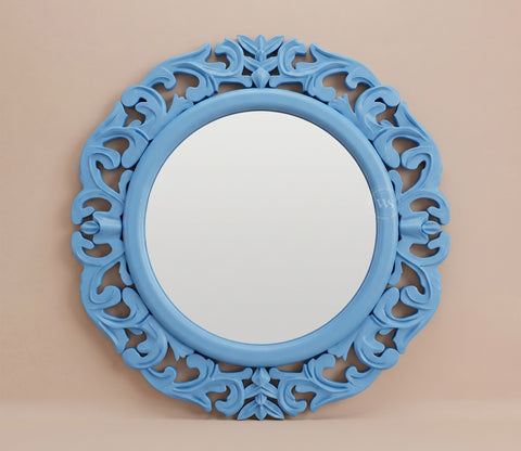 Echo Circular Carved Wall Mirror