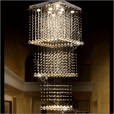 Trueliving Square Jhumar Multi Layer  Hanging Light Length 24, Width 24, Height 48 In Inches
