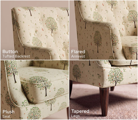 Adoree Lounge Chair (Beige Pomme)