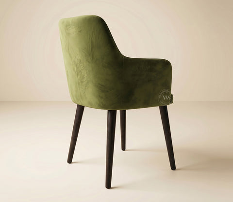 Aureya Upholstered Arm Chair (Dark Olive Green)