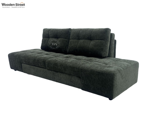 Malvern Premium L shape Fabric Sofa (Dark Olive Green)