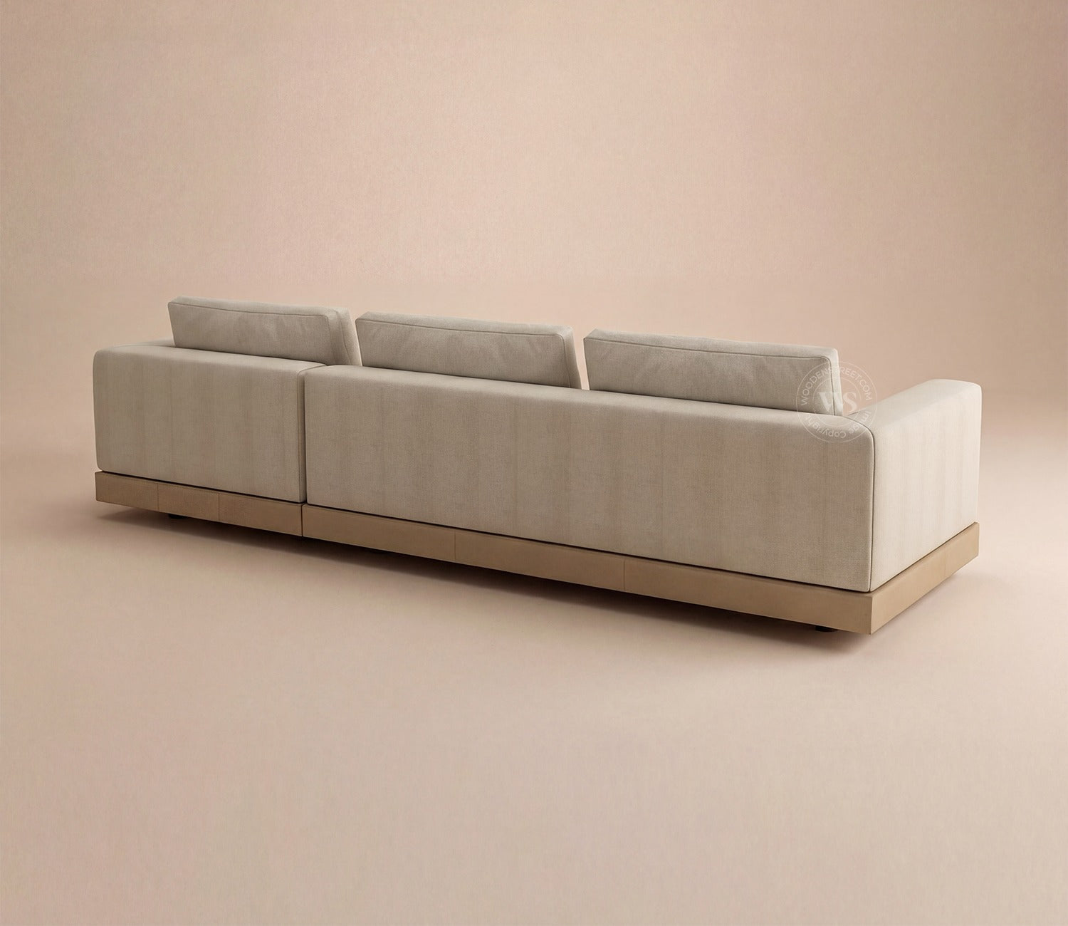 Matrix L-Shape Left Align 5 Seater Premium Sectional Fabric Sofa (Cottage Ivory)