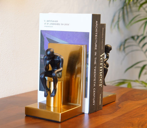 Enigmatic Black And Gold Book End