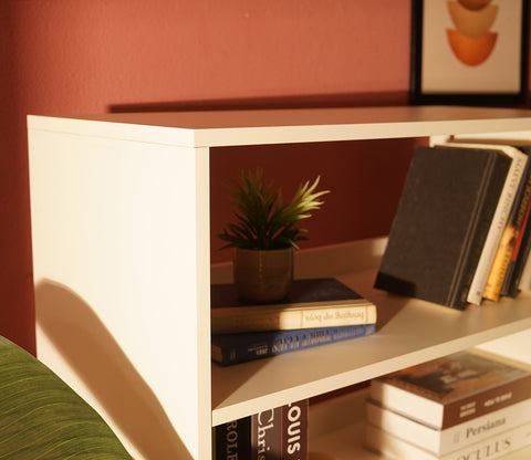 Astra Open Bookshelf (Frosty White Finish)