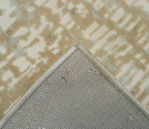 Terezza Beige Abstract Carpet  (11 x 7.8 Feet)