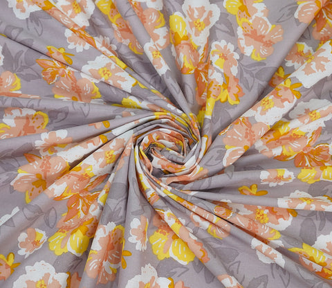 Blossom Celebration Queen Size Bedsheet (Orange)