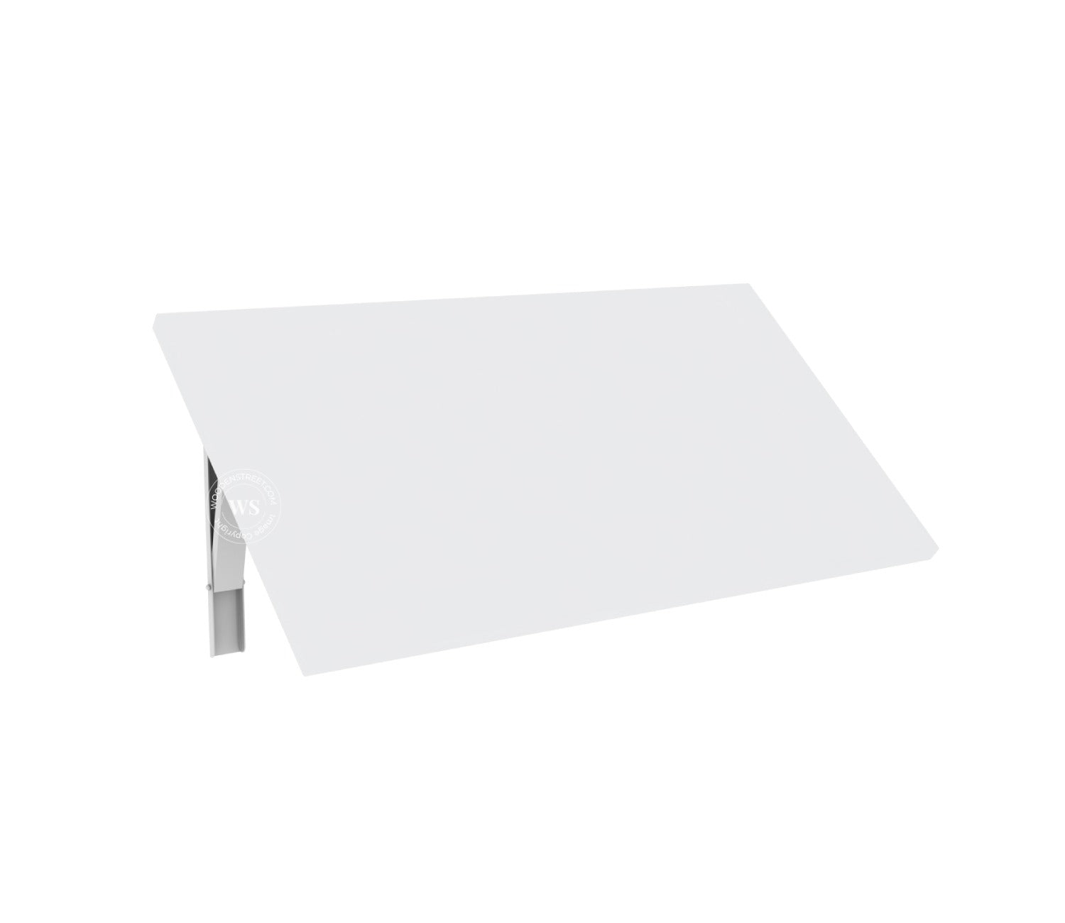 Stanko Foldable Wall Mounted Engineered Wood Study Table (Frosty White Finish)