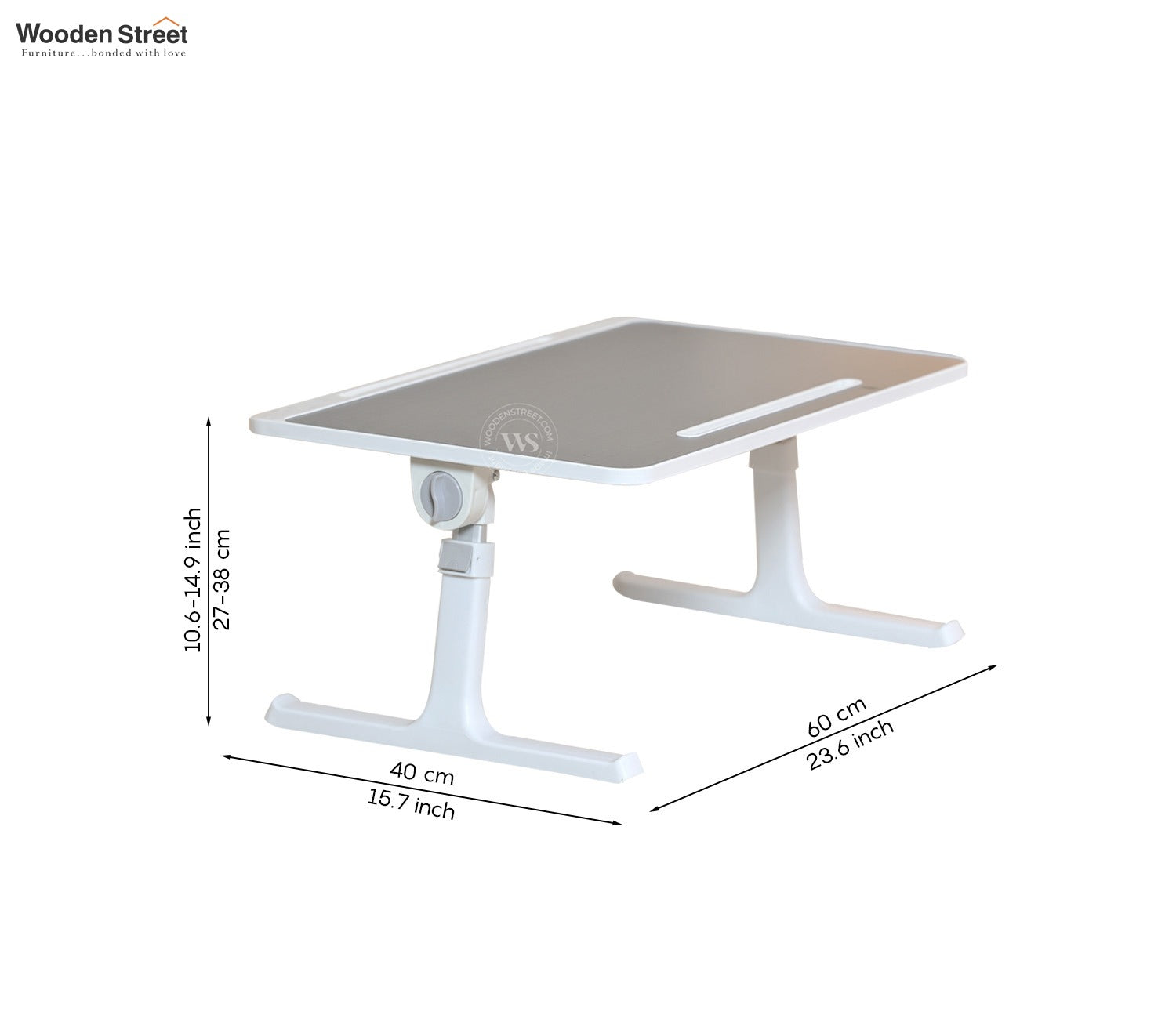 Nerdy Height Adjustable and Foldable Engineered Wood Breakfast, Study and Laptop Table (Black)